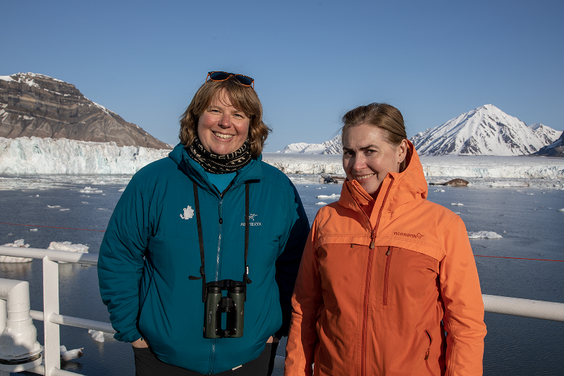 Malin og Camilla.png Prorektor Camilla Brekke og forsker Malin Daase.